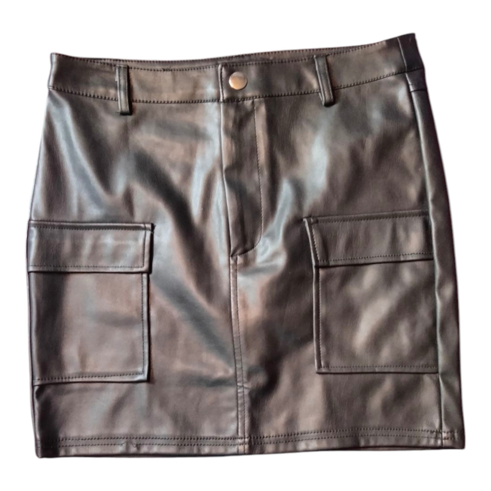 Faux Leather Mini Skirt